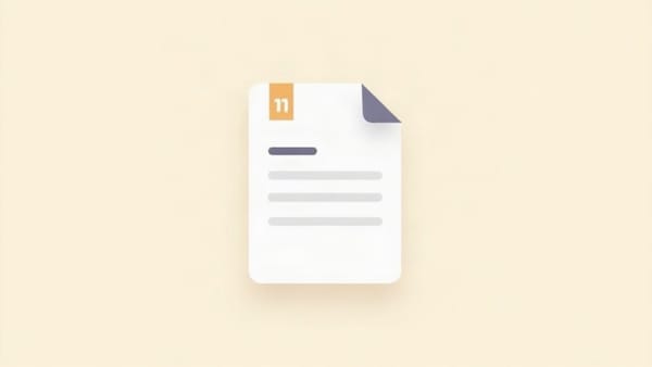 A single document page on a cream background with a small glowing orange citation marker, representing AI answer engine citation readiness.
